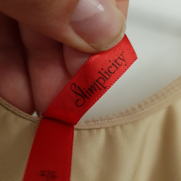 Spanx Slimplicity Open Bust Large Beige Tank Shapewear Cami Nylon Spandex - Picture 7 of 10